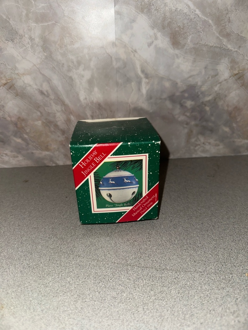 Holiday Jingle Bell Ornament Boxed - Green & Red Packaging